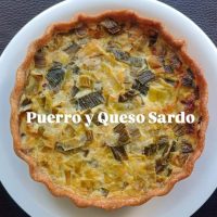Tarta Puerro Queso Sardo y Huevo - Lu Cocina Conciente